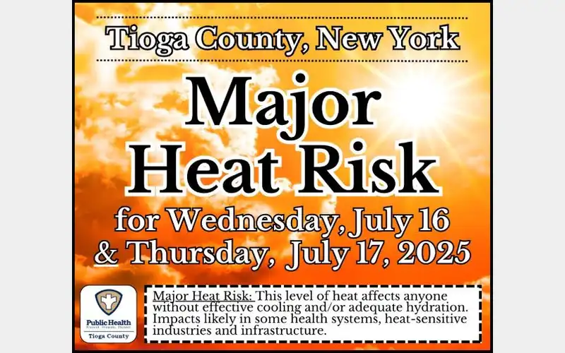 Tioga County Public Health warns public about extreme heat
