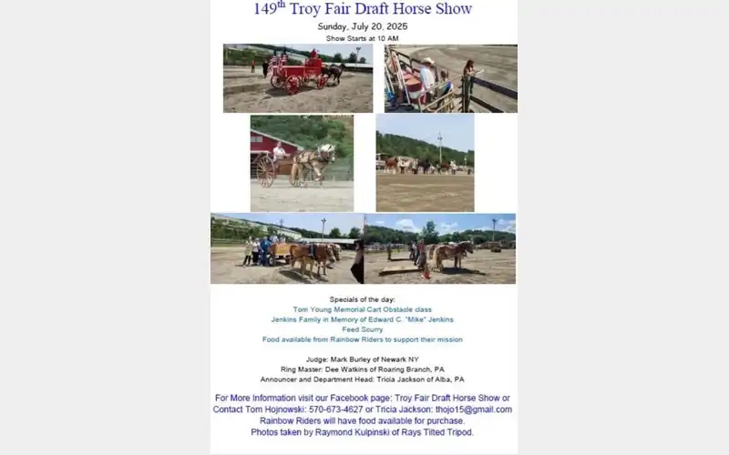 Troy Fair Draft Horse Show set for Sunday