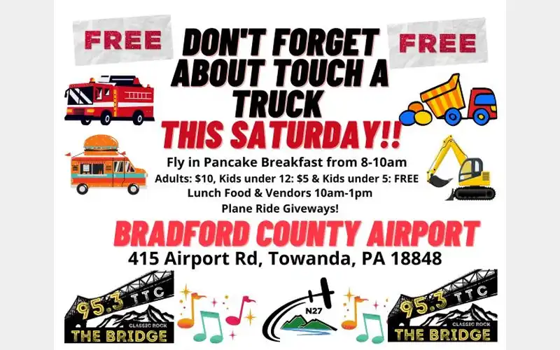 Touch-A-Truck, fly-in pancake breakfast set for Saturday