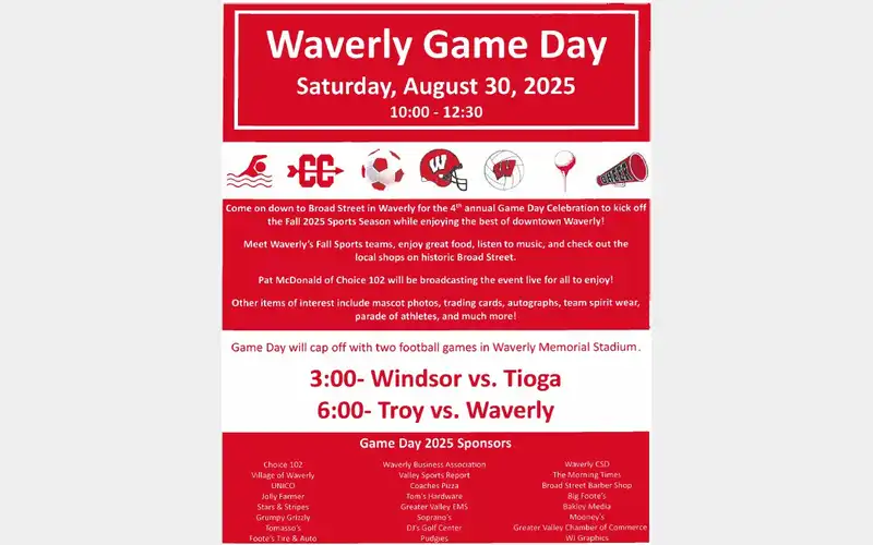 Waverly Game Day, football doubleheader set for Saturday