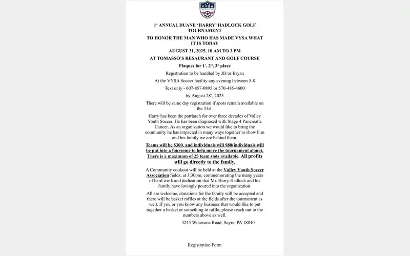 Golf tournament to support Harry Hadlock set for this weekend