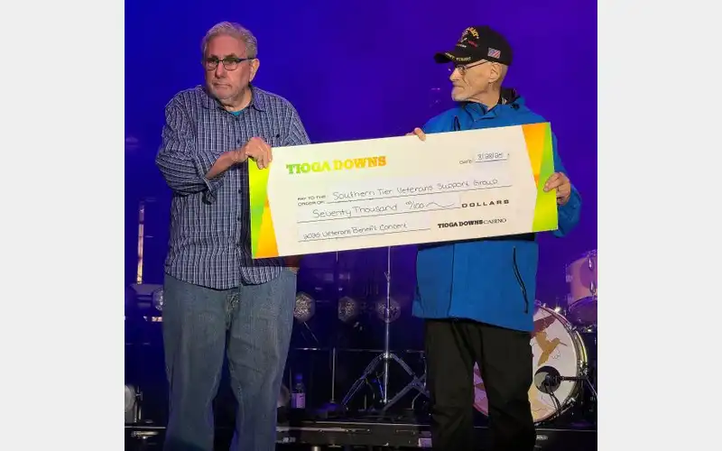 Tioga Downs donates $70K to Southern Tier Veterans Support Group
