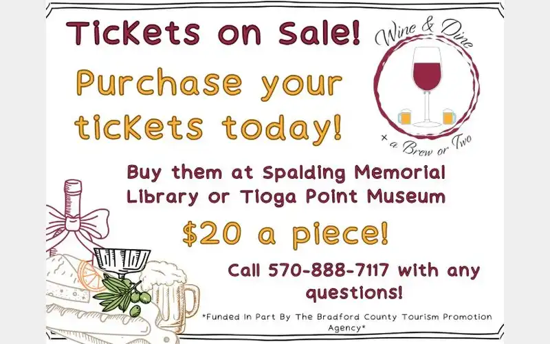 Wine and Dine Plus a Brew or Two set for Wednesday