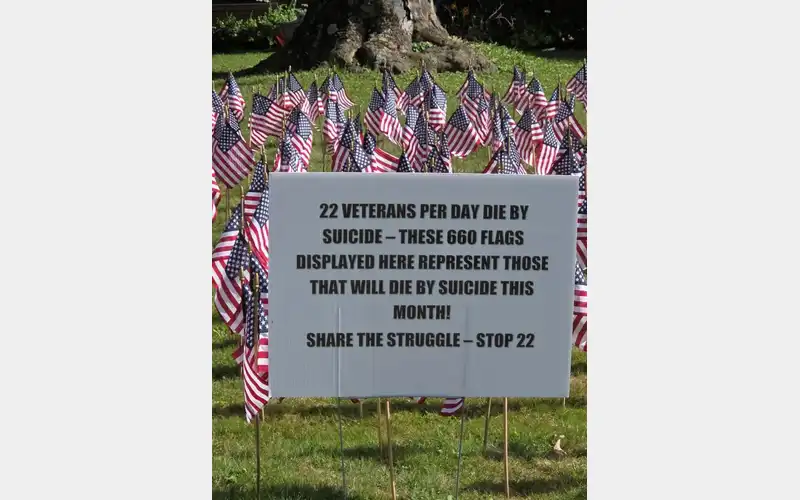 Field of Forgotten Fallen raising awareness for Veteran and Military suicide