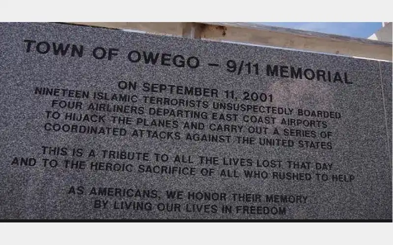 Town and Village of Owego to host annual September 11th Memorial Ceremony