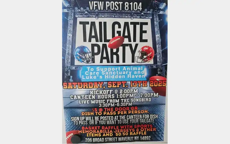 Waverly VFW to host Tailgate Party fundraiser for local animal shelters