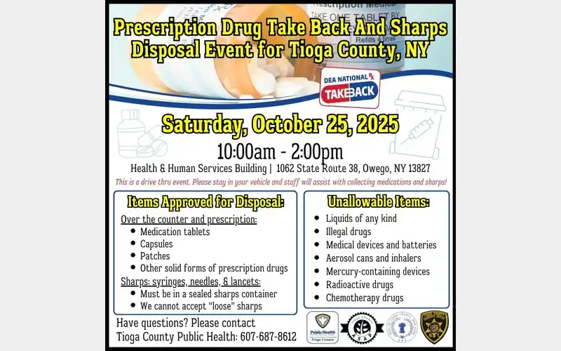 Tioga County Public Health hosting drug take back event