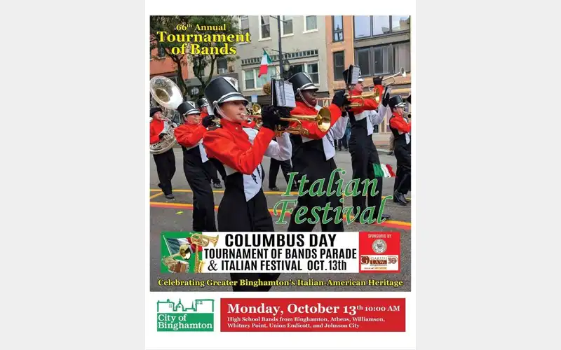 Columbus Day Tournament of Bands Parade and Italian Festival set for Monday