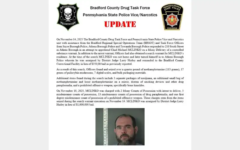 Athens man arrested on meth charges, sent to jail on $1 million bail