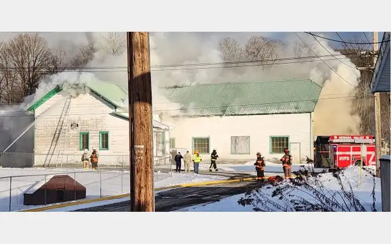 Newark Valley Public Works building destroyed in fire