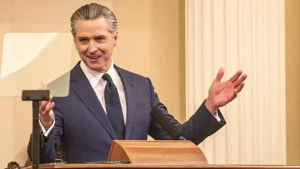 WATCH: Newsom says he’s an alternate to White House ‘chaos’ in his final State of the State