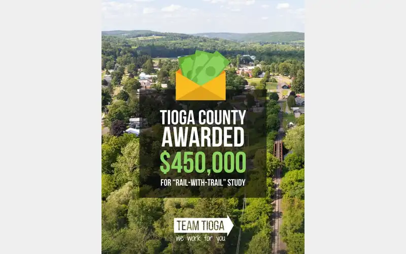 Tioga County IDA receives $450,000 grant for potential rail-with-trail project