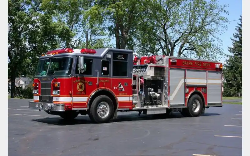 Firefighters battle blaze in Sayre