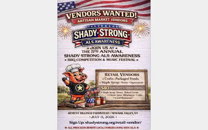 Shady Strong BBQ Competition and Music Festival looking for vendors