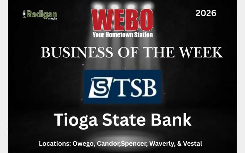 Tioga State Bank named WEBO Business of the Week