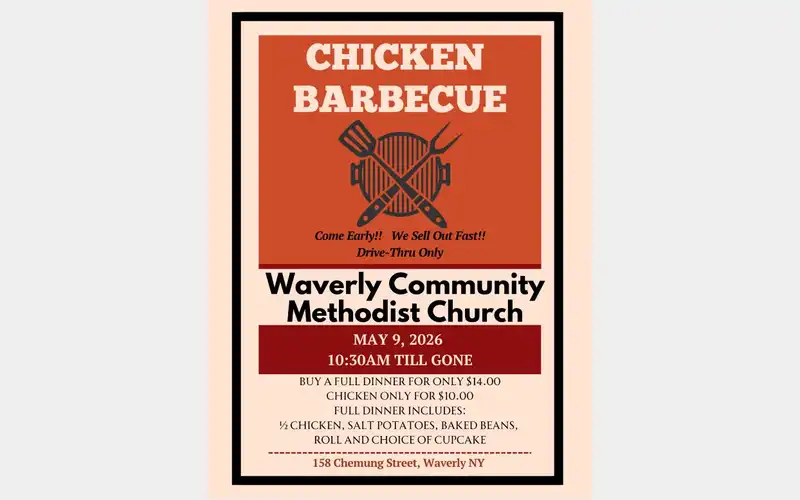 Waverly Community Methodist Church holding Chicken BBQ this weekend