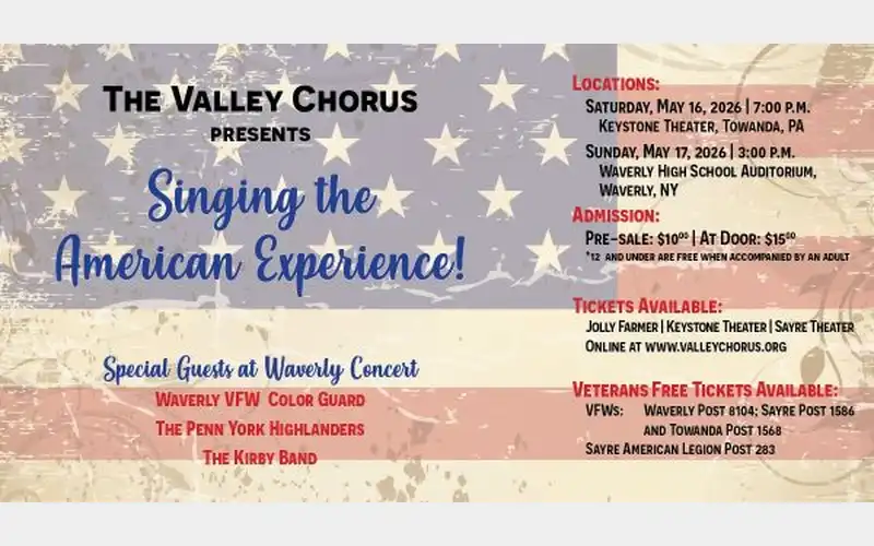 Valley Chorus to present Singing the American Experience this weekend