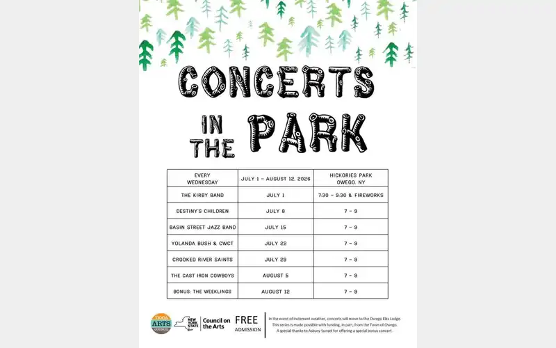 Concerts in the Park return to Owego next week