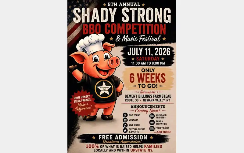 Shady Strong BBQ Competition and Music Festival set for July 11