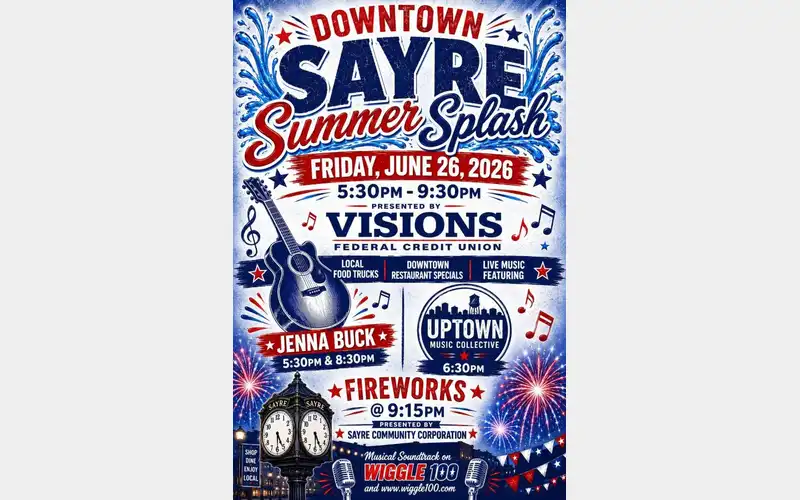 First Downtown Sayre Summer Splash party set for Friday night