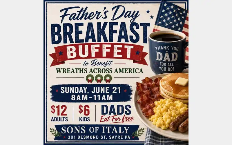 Father’s Day breakfast to raise money for local Wreaths Across America group