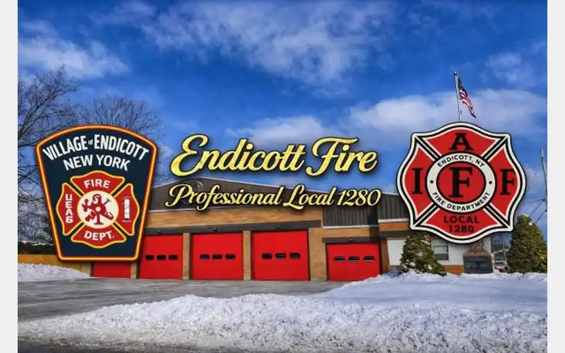 Firefighters battling major fire at Knights Inn in Endicott