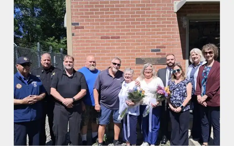 Tioga County dedicates memorial plaque honoring former Tioga County Fire Coordinator John V. Scott