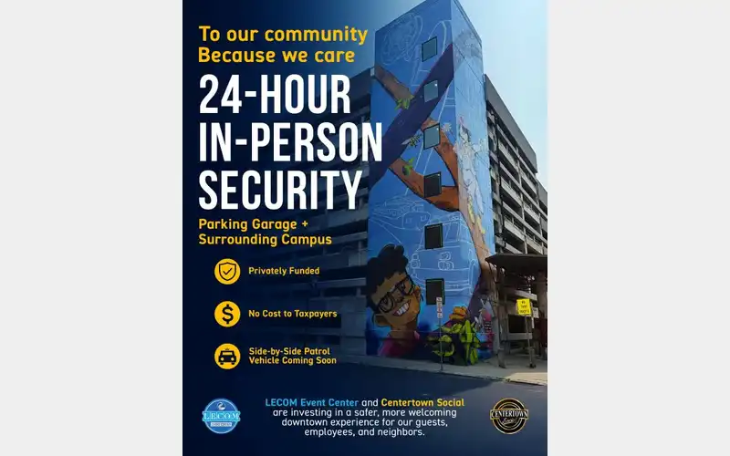LECOM Event Center, Centertown Social team up to provide 24-hour security at Centertown Parking Garage