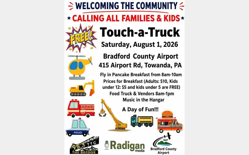 Bradford County Airport, Radigan Media to host Touch-A-Truck, pancake breakfast this weekend