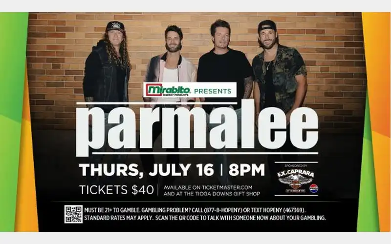 Parmalee to perform at Tioga Downs next week