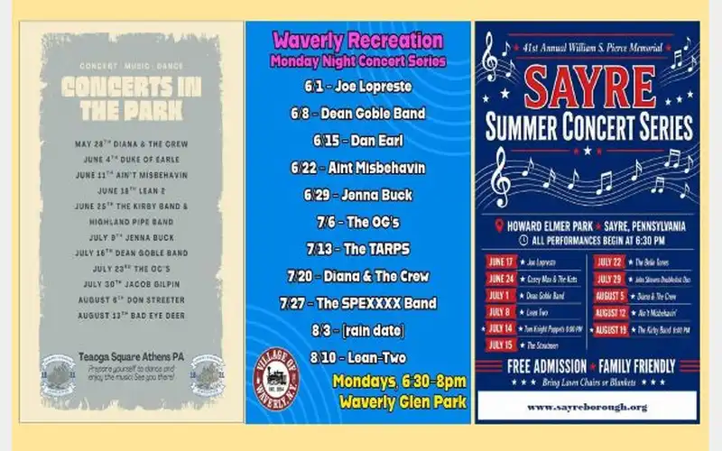 Summer concert series continue this week in Valley, Towanda