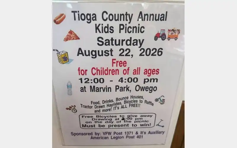 Tioga County Annual Kids Picnic set for this weekend