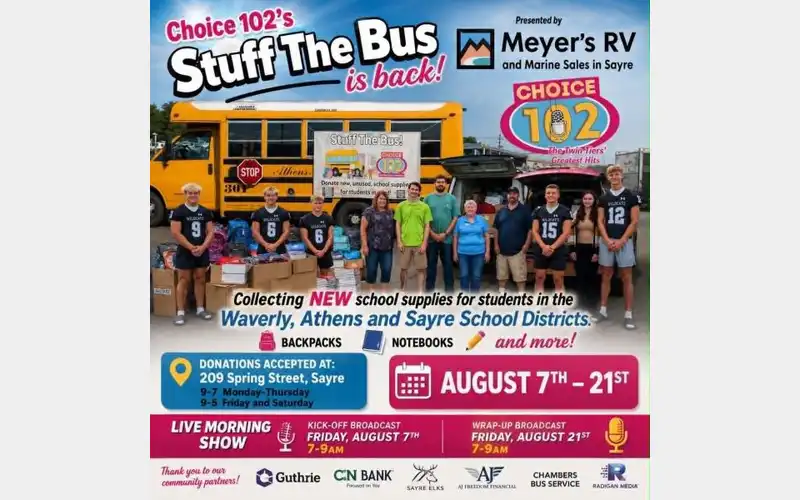 Choice 102 to kick off Stuff the Bus campaign on Friday
